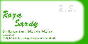 roza sardy business card